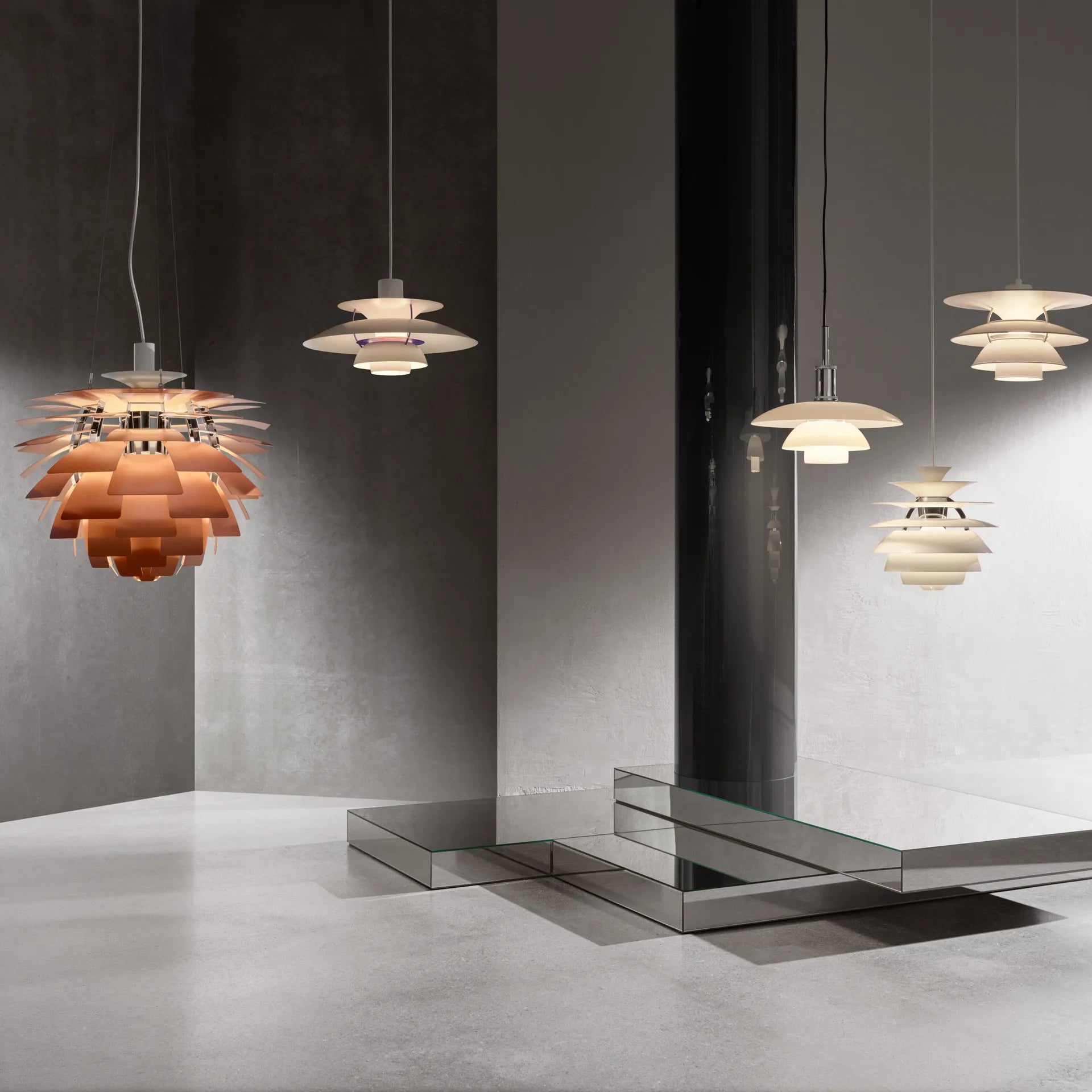 Colored Layered Pendant Light