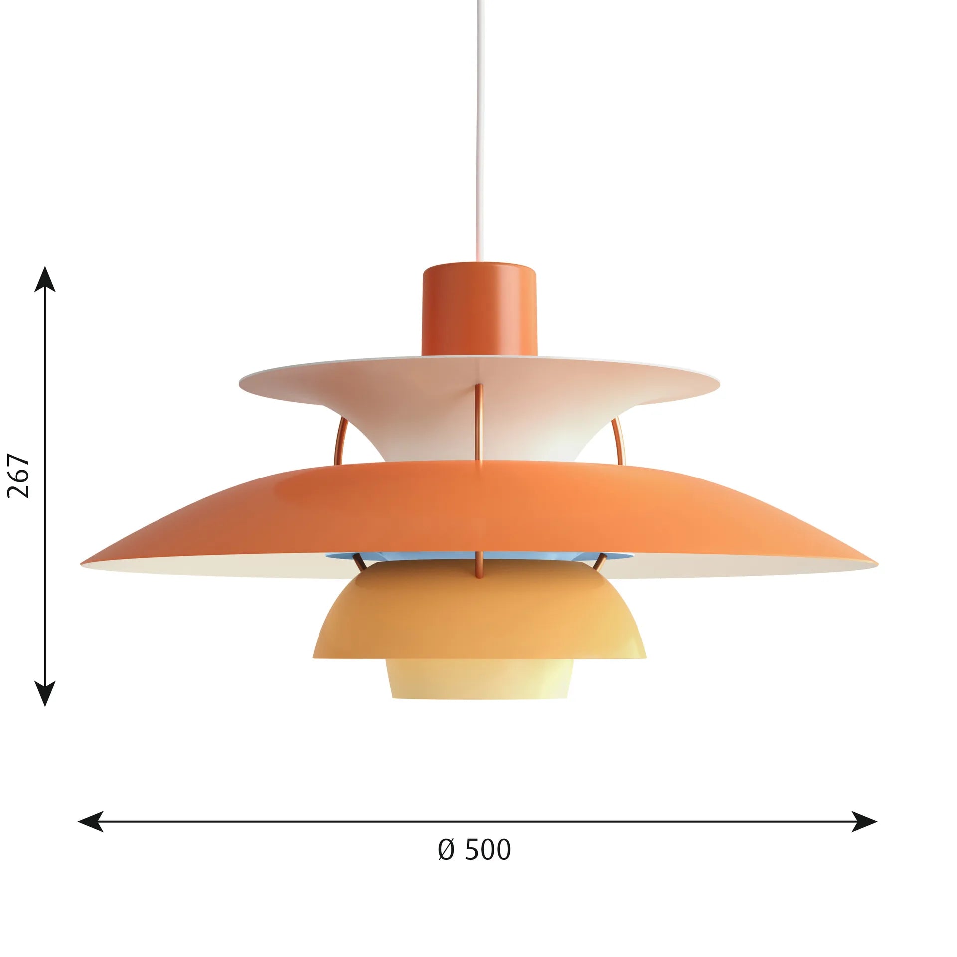 Colored Layered Pendant Light
