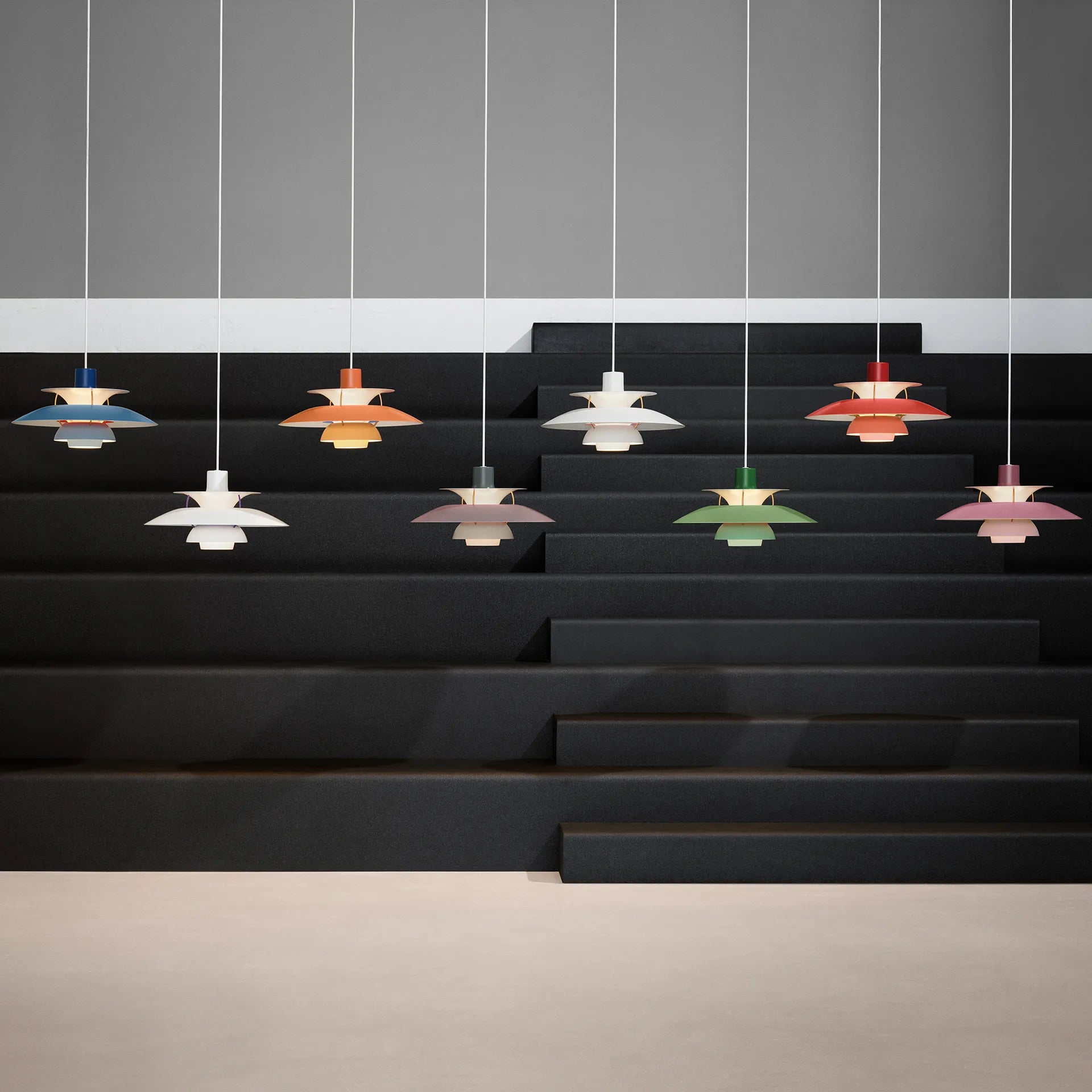 Colored Layered Pendant Light