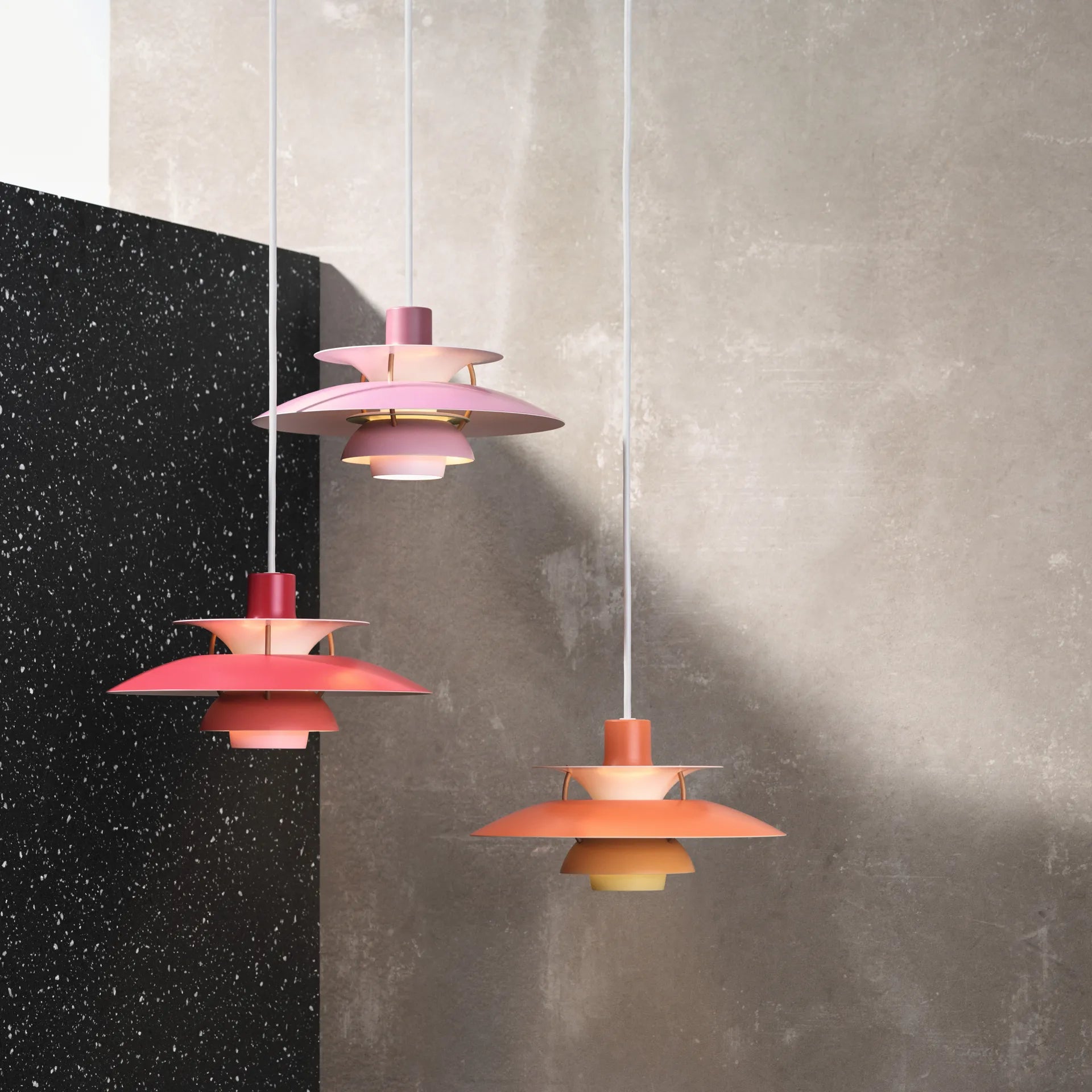 Colored Layered Pendant Light