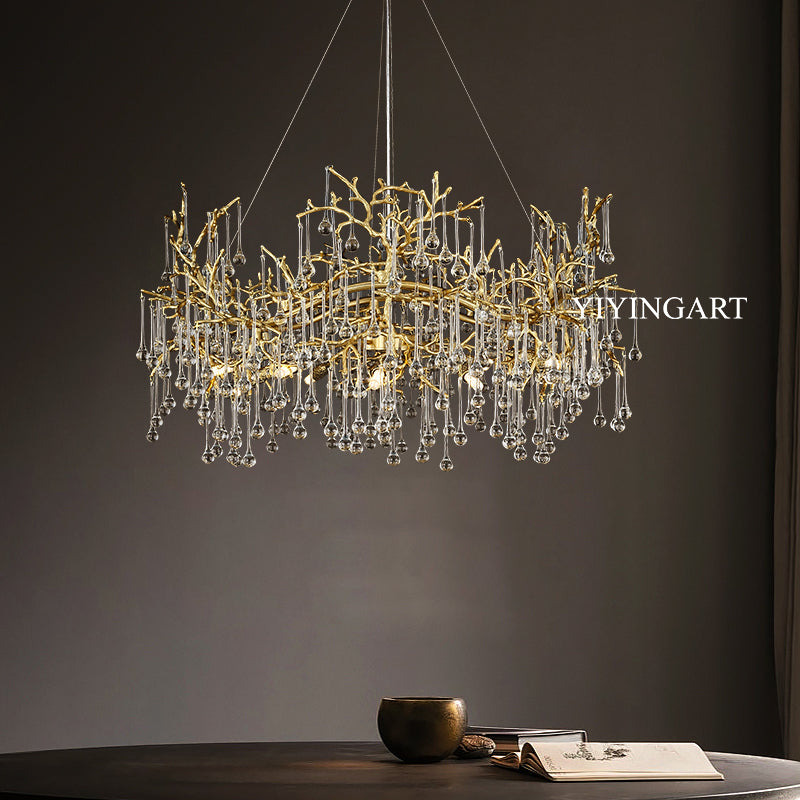 French-style light luxury crystal lamp
