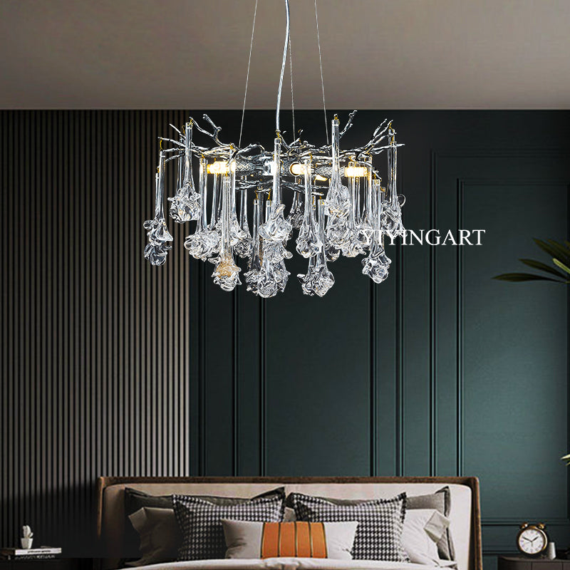 Light luxury art rose chandelier