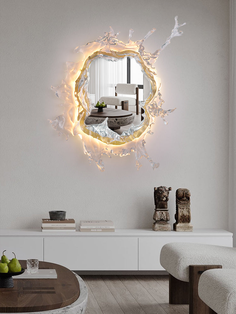 Artistic entrance decorative mirror lamp