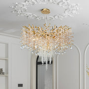 Italian-style light luxury living room crystal chandelier