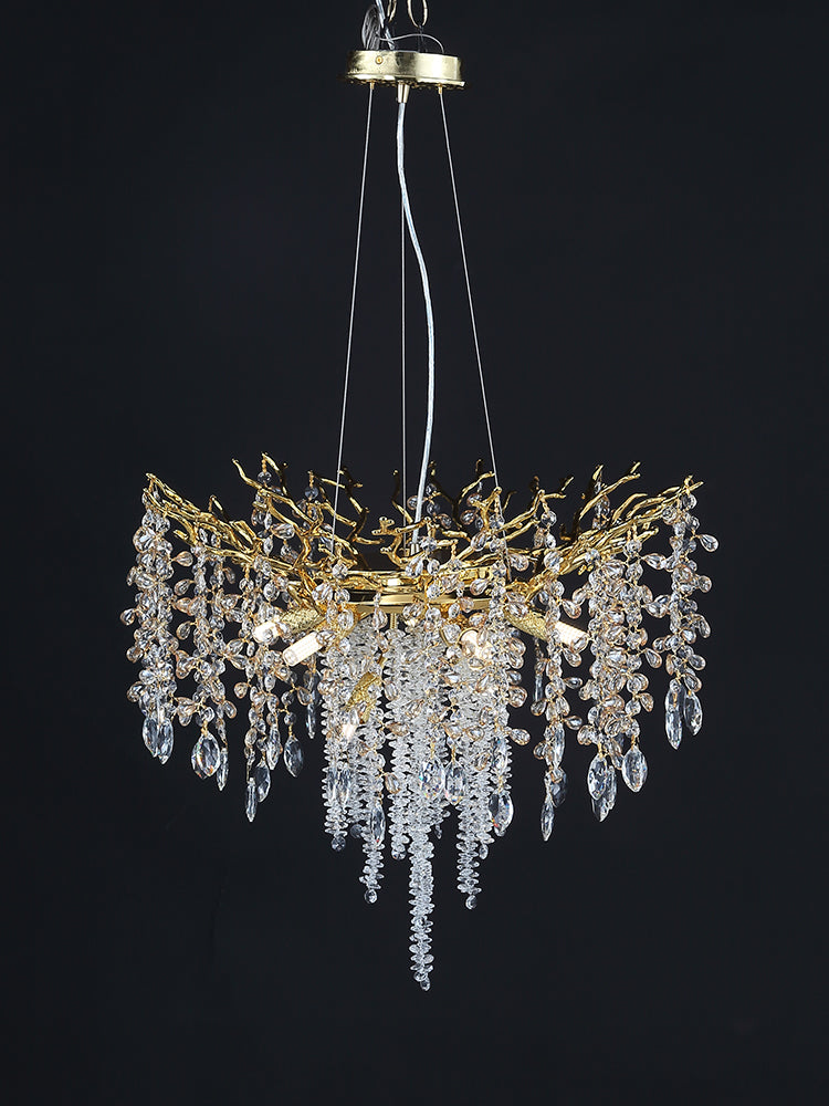 Italian-style light luxury living room crystal chandelier