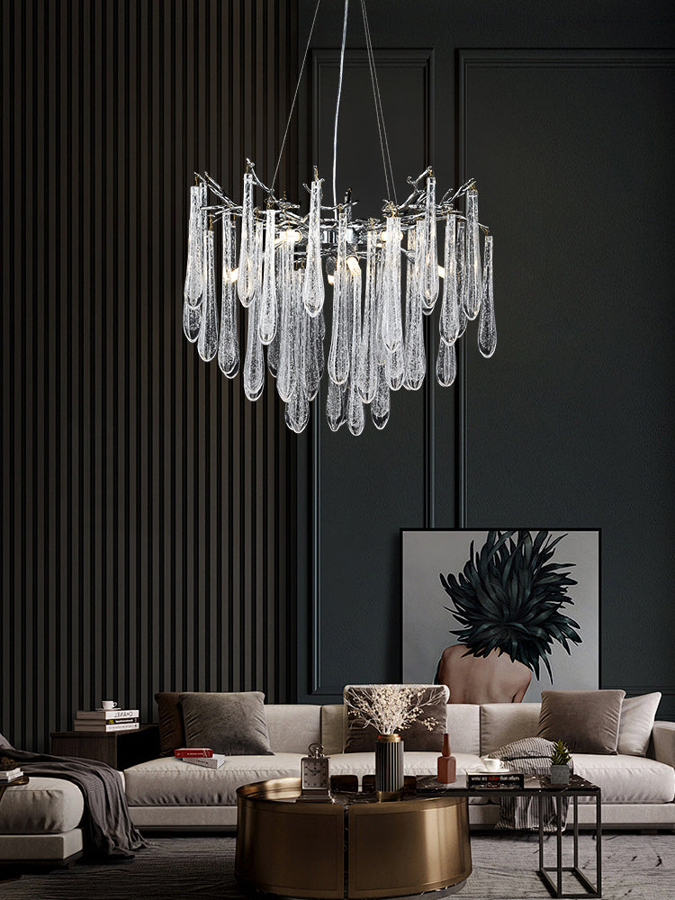 American-style luxurious round crystal chandelier