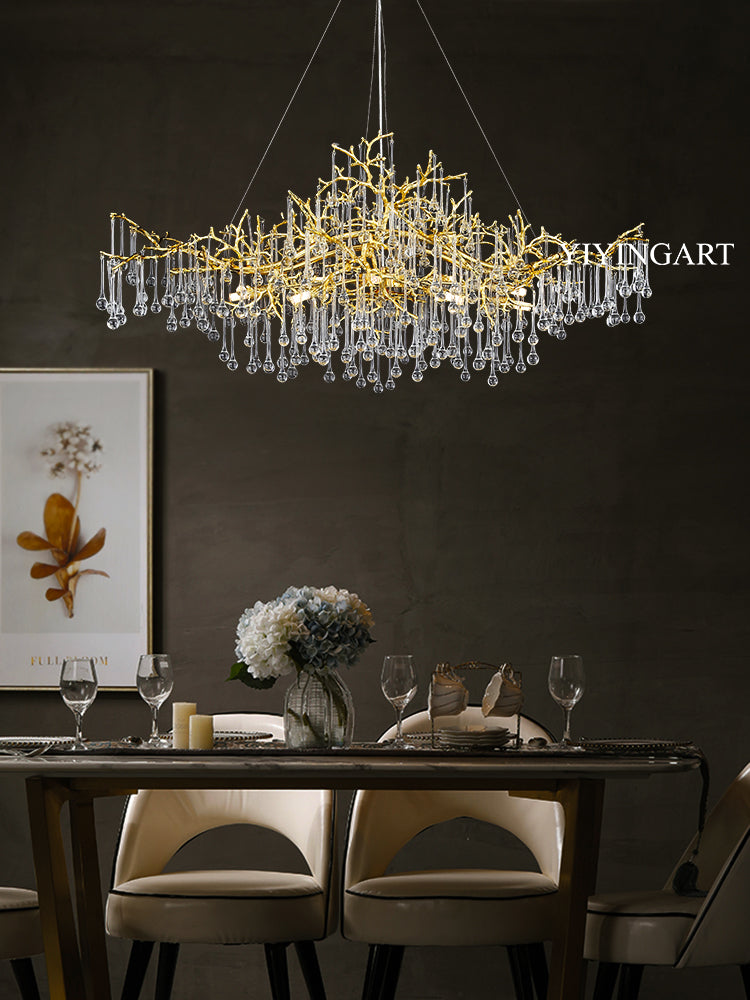French-style light luxury living room chandelier