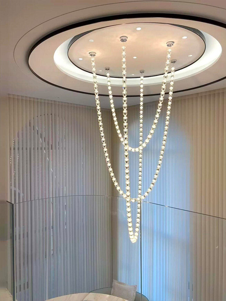Crystal necklace pendant light