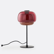 Kinoko colored glass desk lamp, red