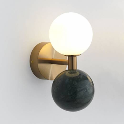 Dalt black and white marble wall lamp