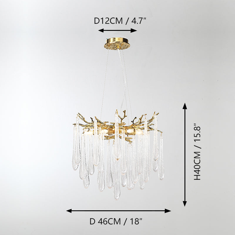 American-style luxurious round crystal chandelier