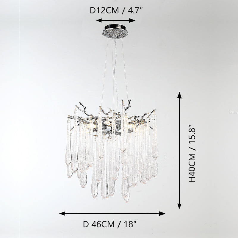 American-style luxurious round crystal chandelier