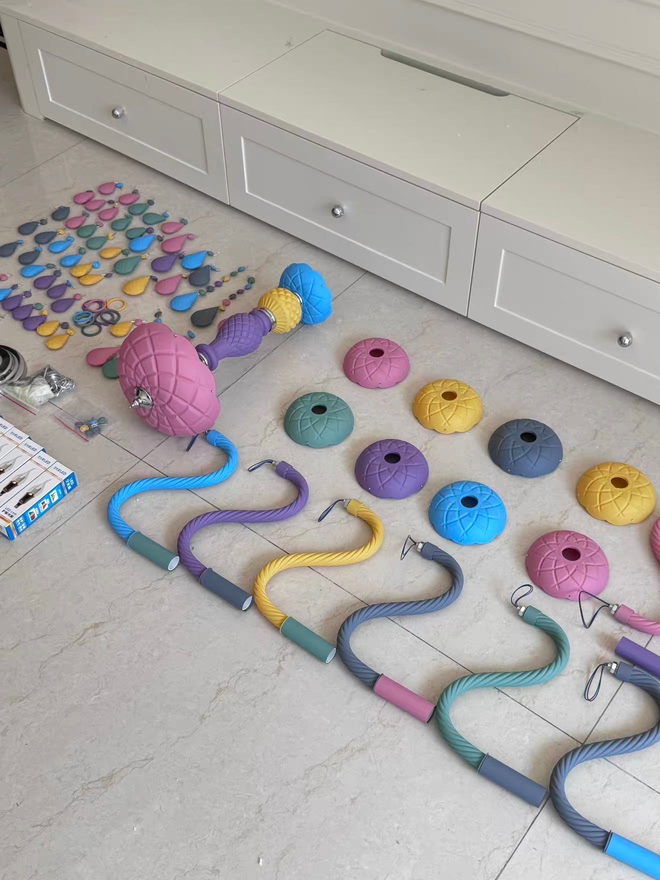 Macaron Color Resin Chandelier