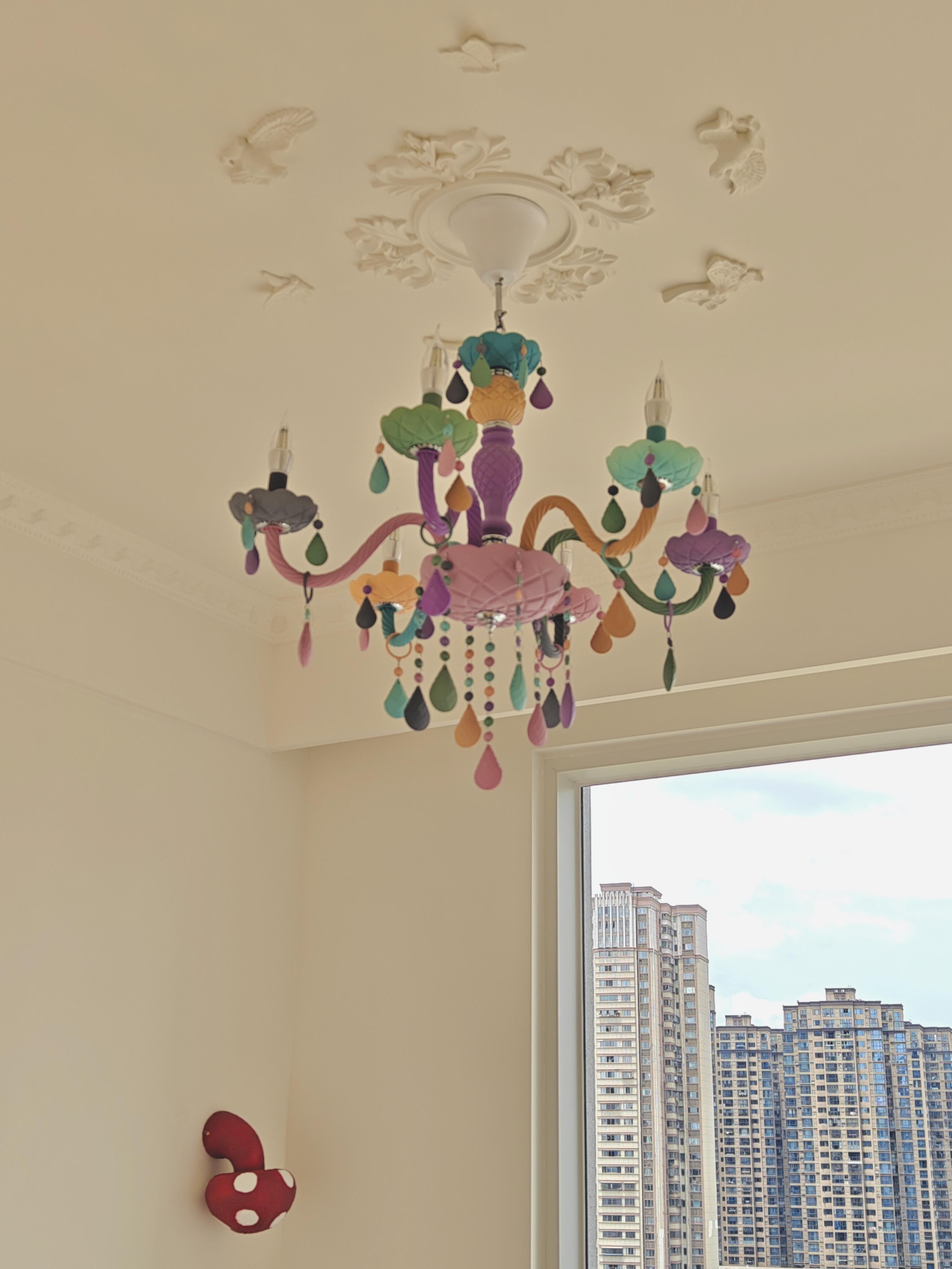 Macaron Color Resin Chandelier
