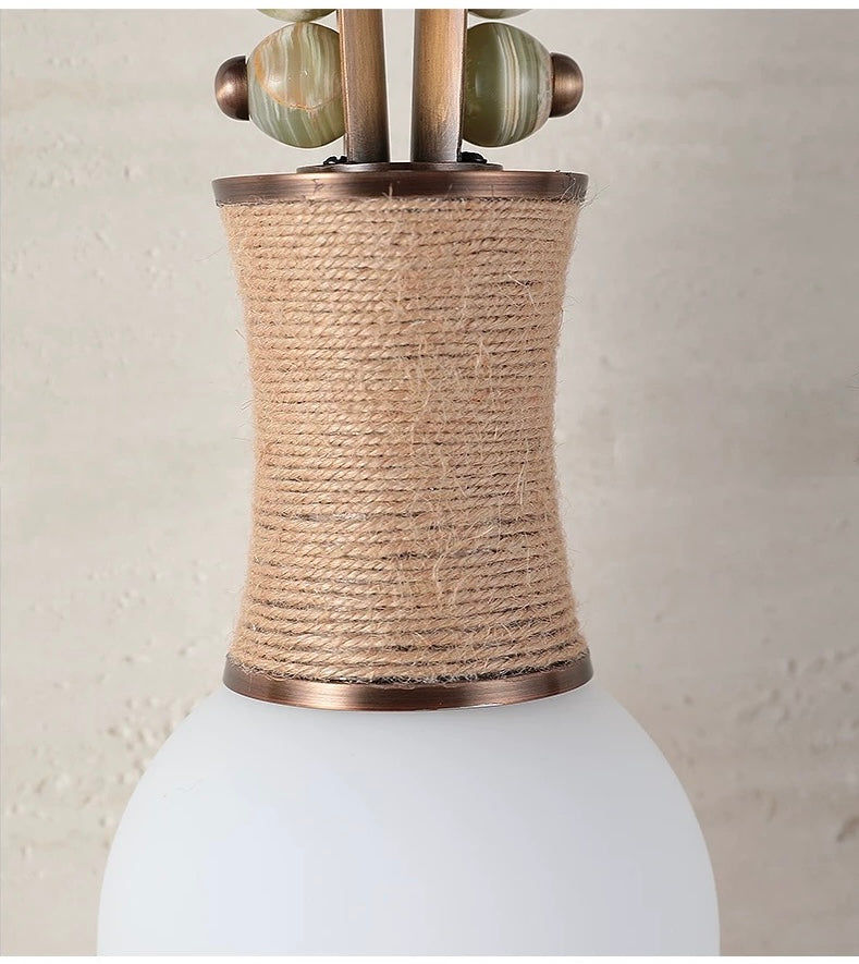Bohemian stone bead wall sconce