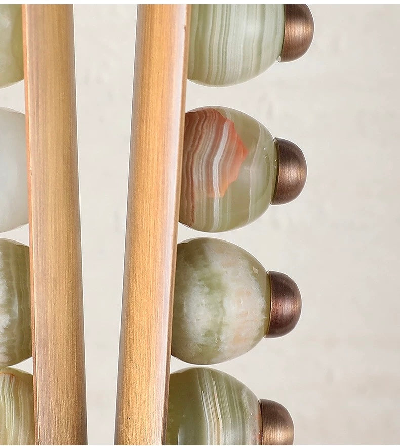 Bohemian stone bead wall sconce