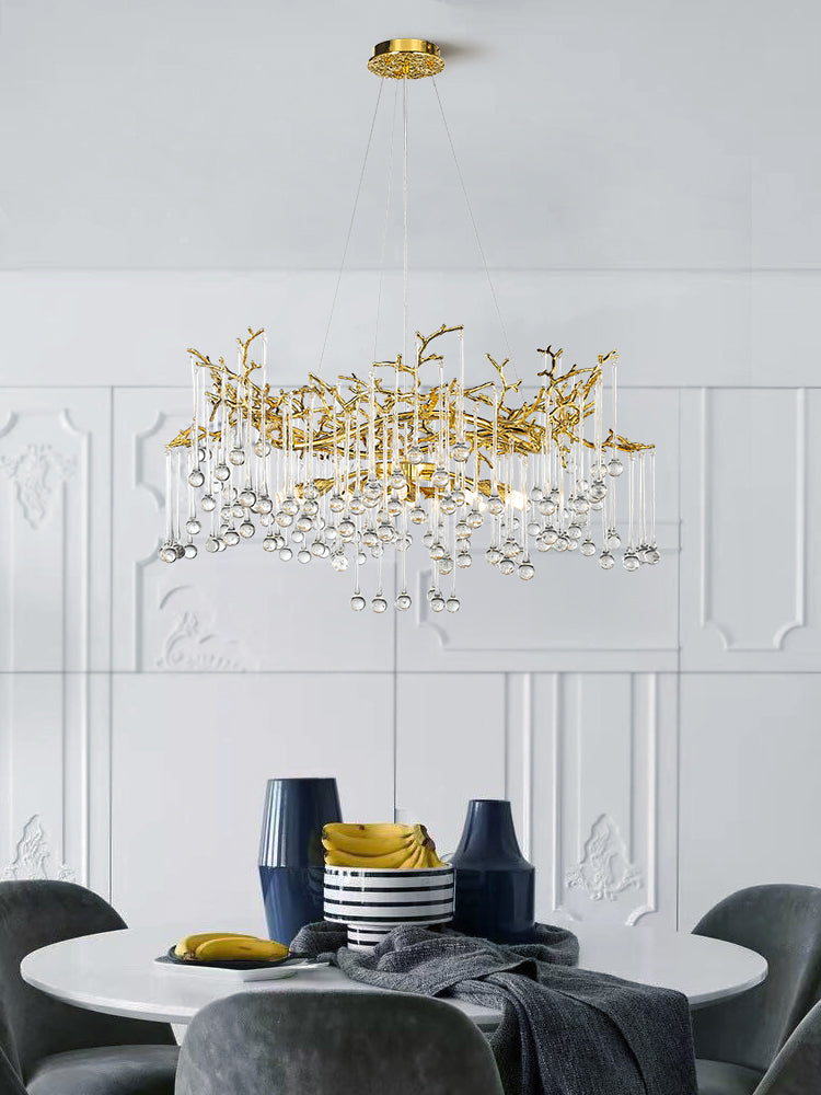 French-Italian style light luxury crystal chandelier