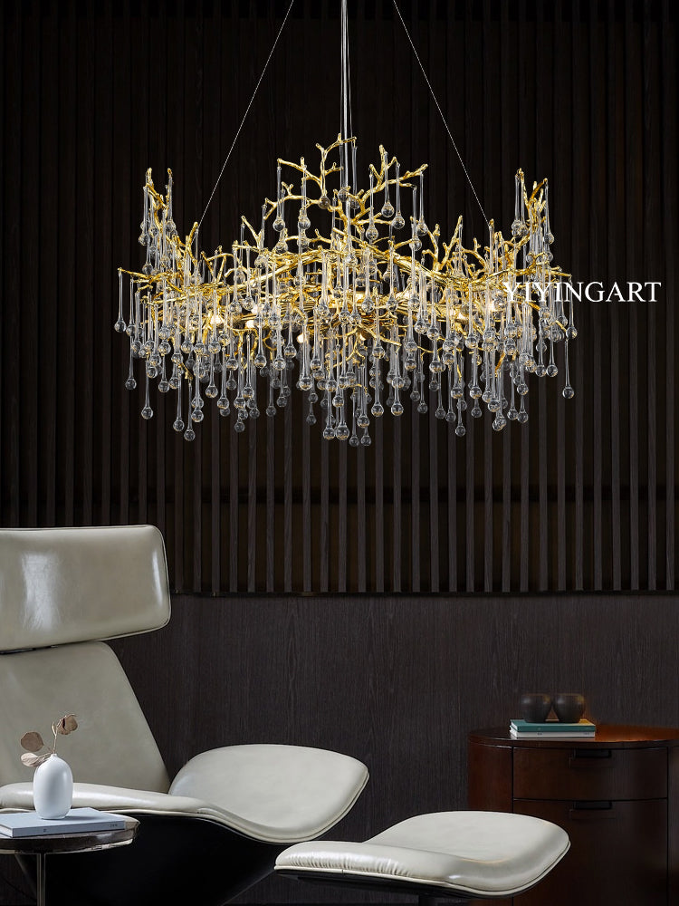 French-style light luxury crystal lamp
