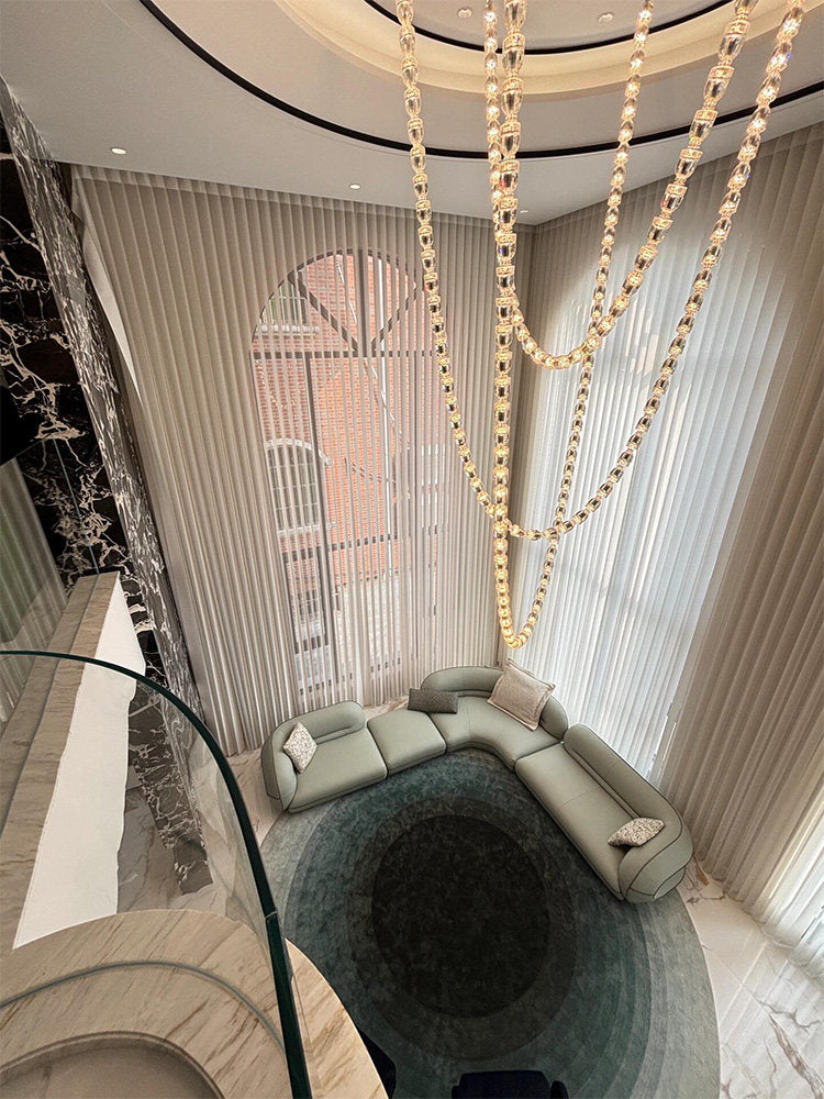 Crystal necklace pendant light