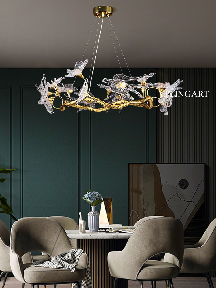 Light luxury and creative swallow chandelier