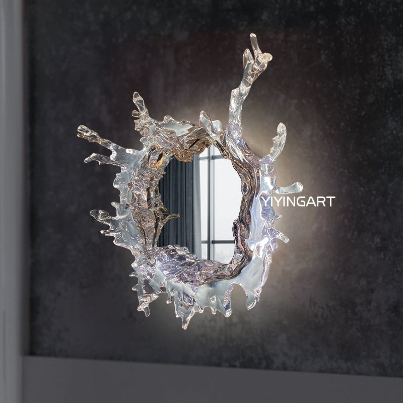 Artistic entrance decorative mirror lamp