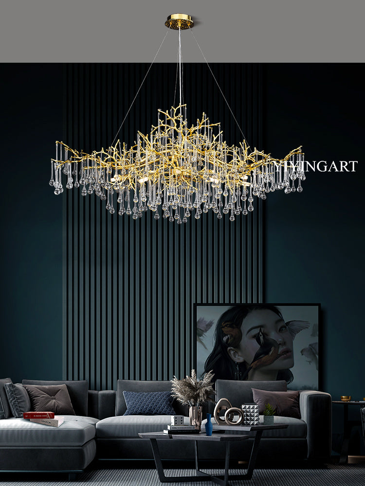 French-style light luxury living room chandelier