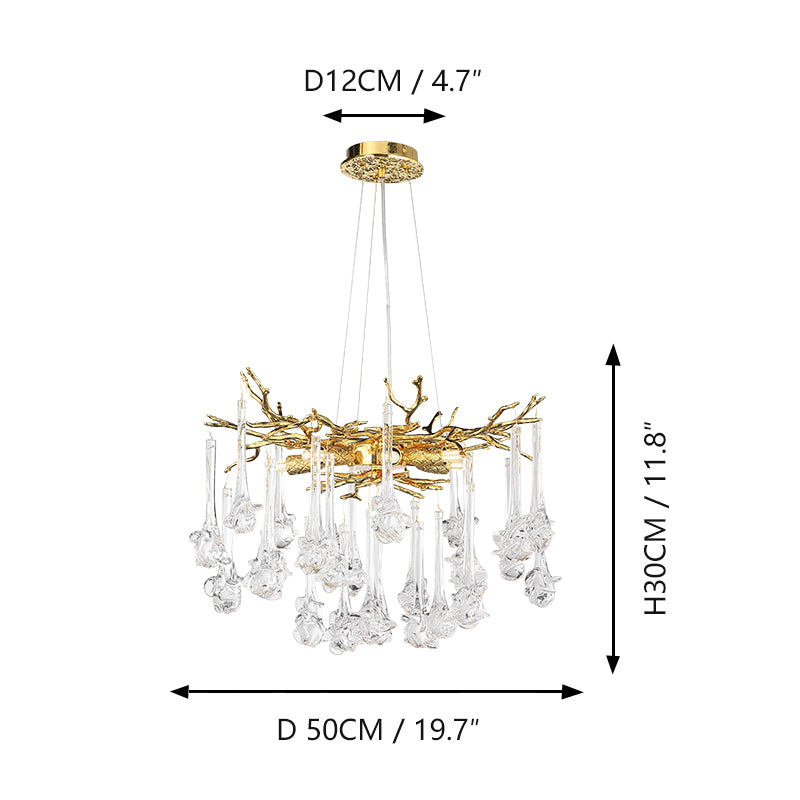 Light luxury art rose chandelier