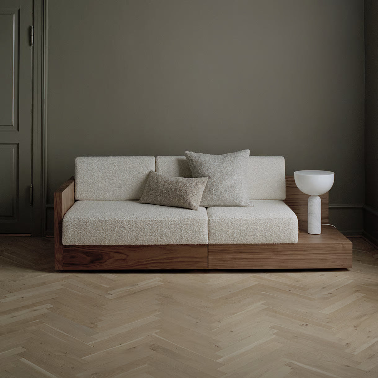 Kizu White Marble Table Lamp