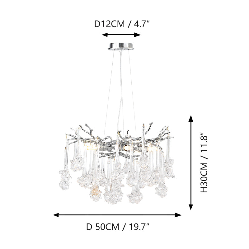 Light luxury art rose chandelier