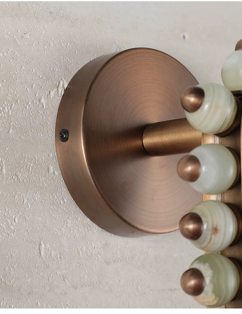 Bohemian stone bead wall sconce