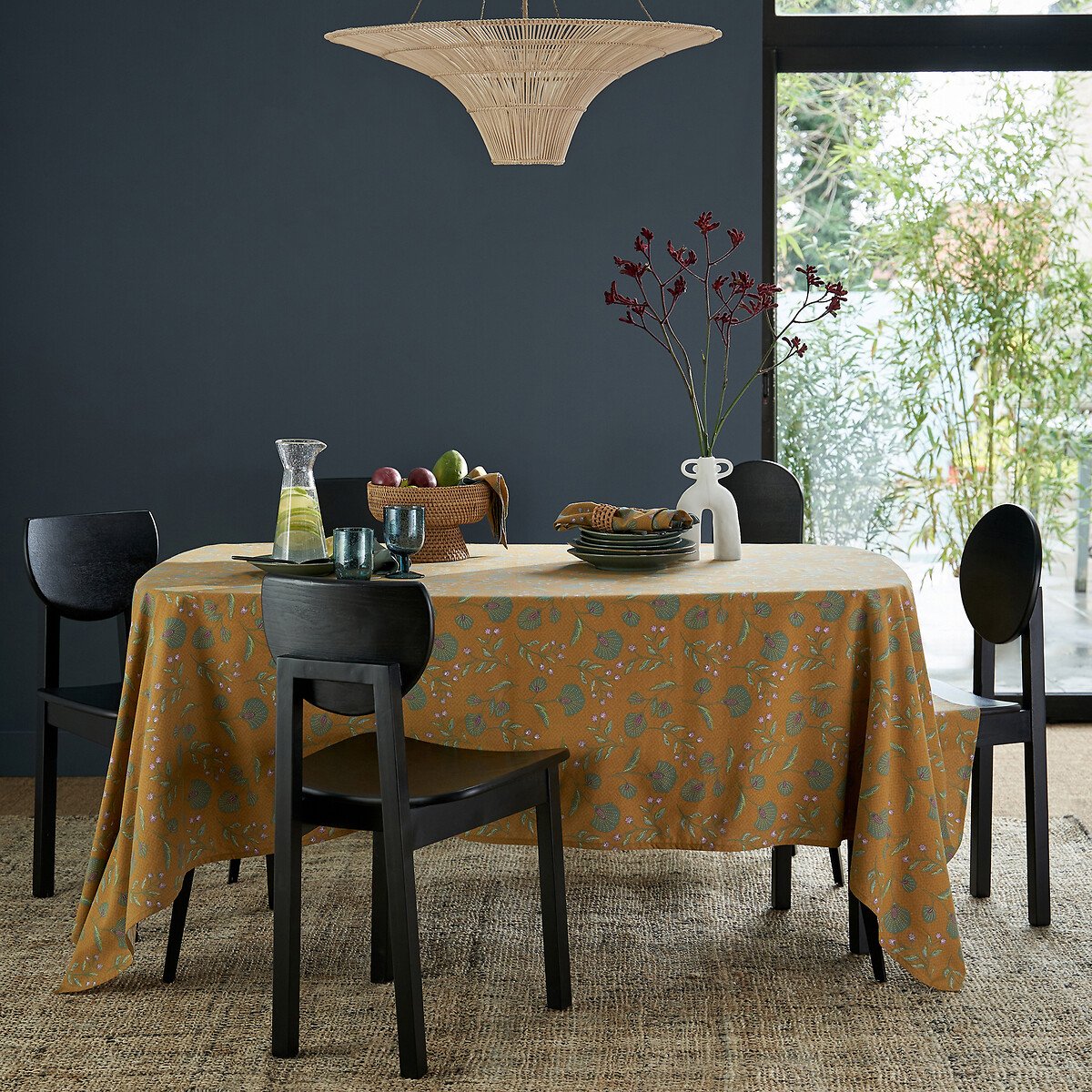 Junita woven lampshade, 80cm,  beige