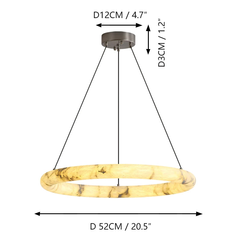 Italian-style light luxury marble hall main light