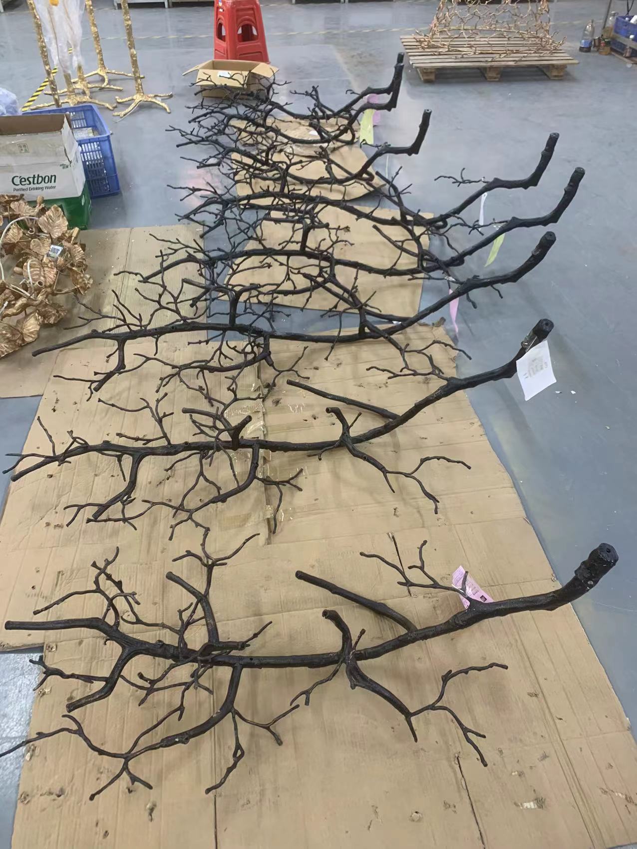Ceramic flower vintage rural tree branch chandelier