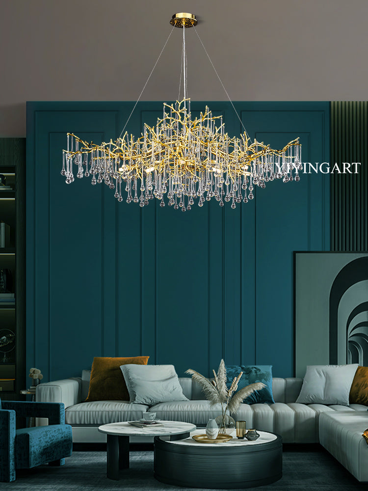 French-style light luxury living room chandelier