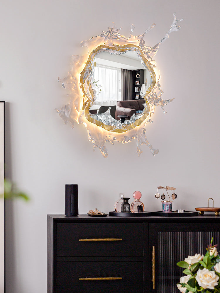 Artistic entrance decorative mirror lamp