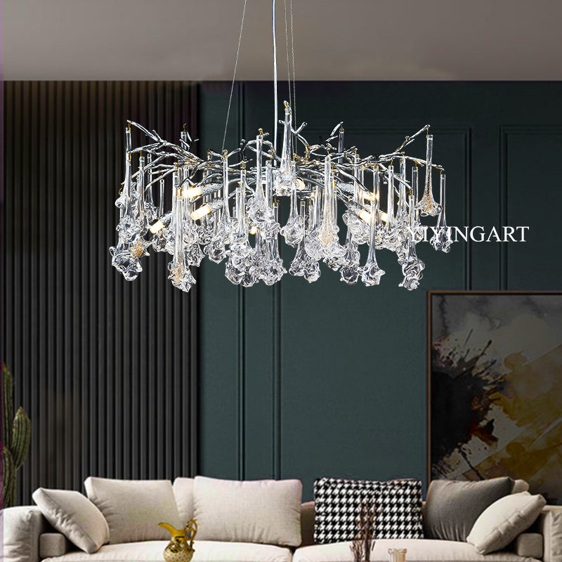 Light luxury art rose chandelier
