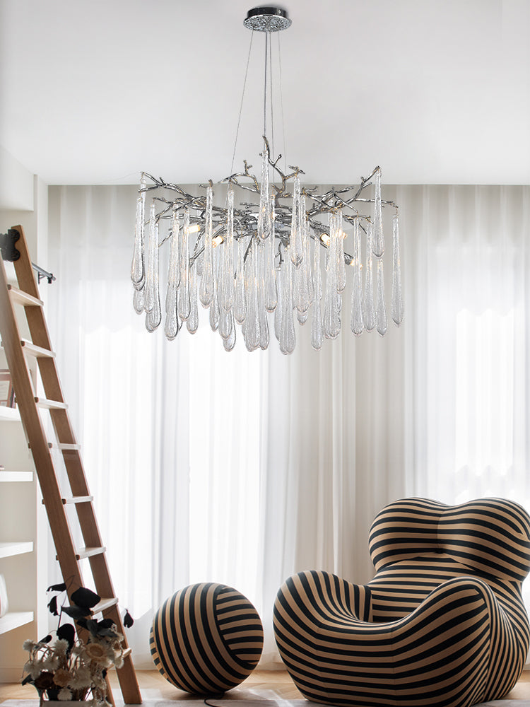 American-style luxurious round crystal chandelier