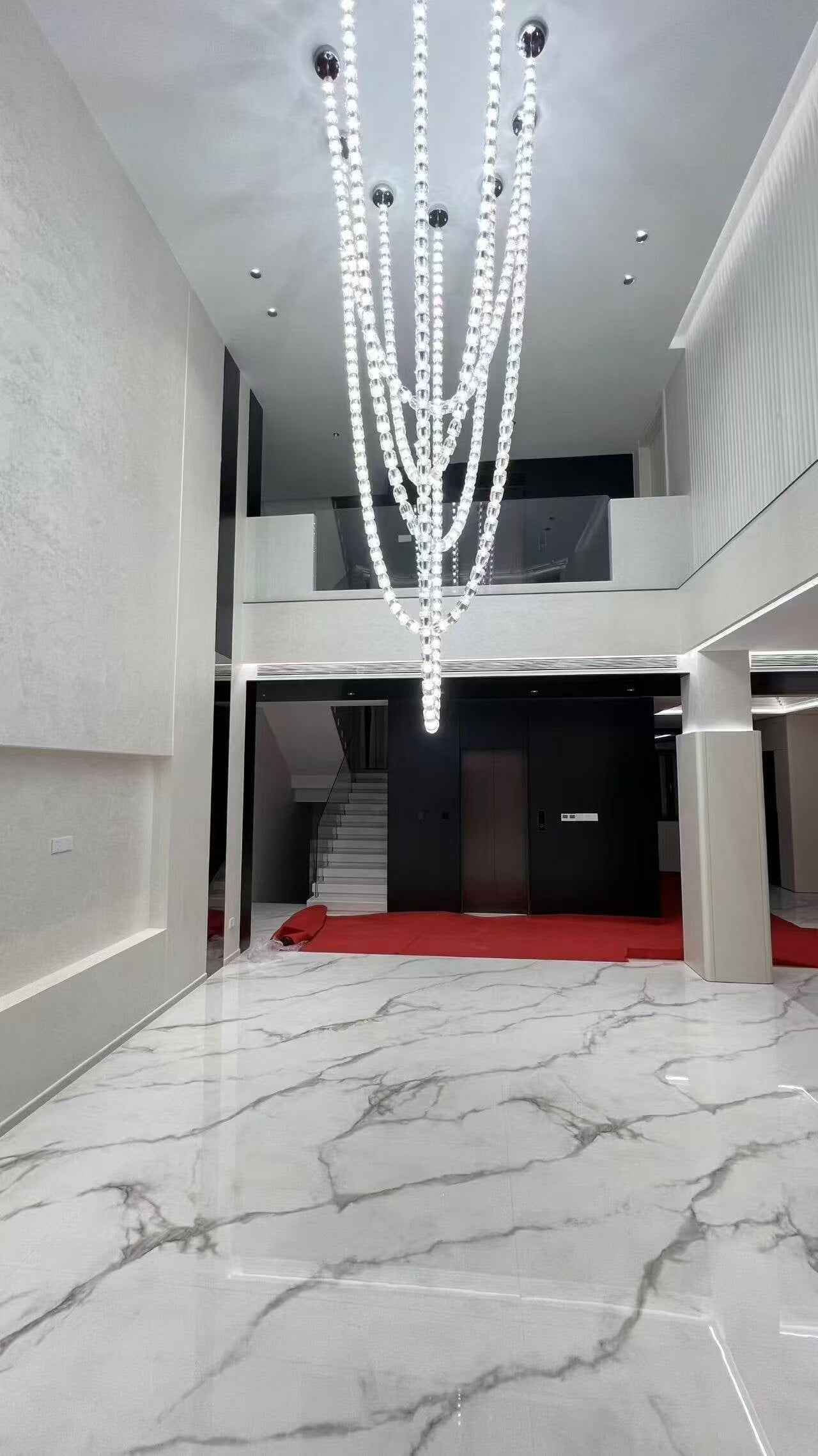 Crystal necklace pendant light