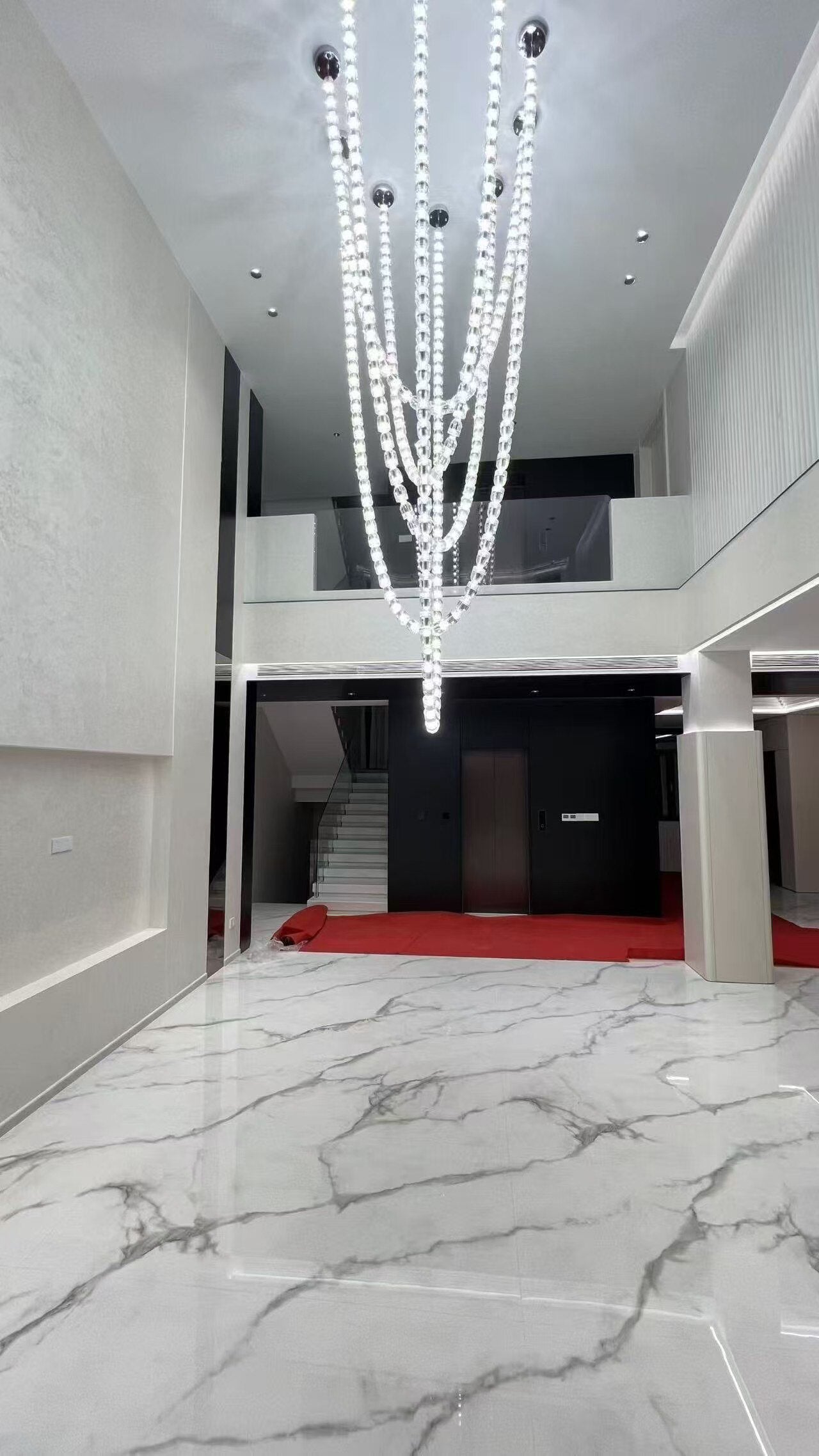 Crystal necklace pendant light