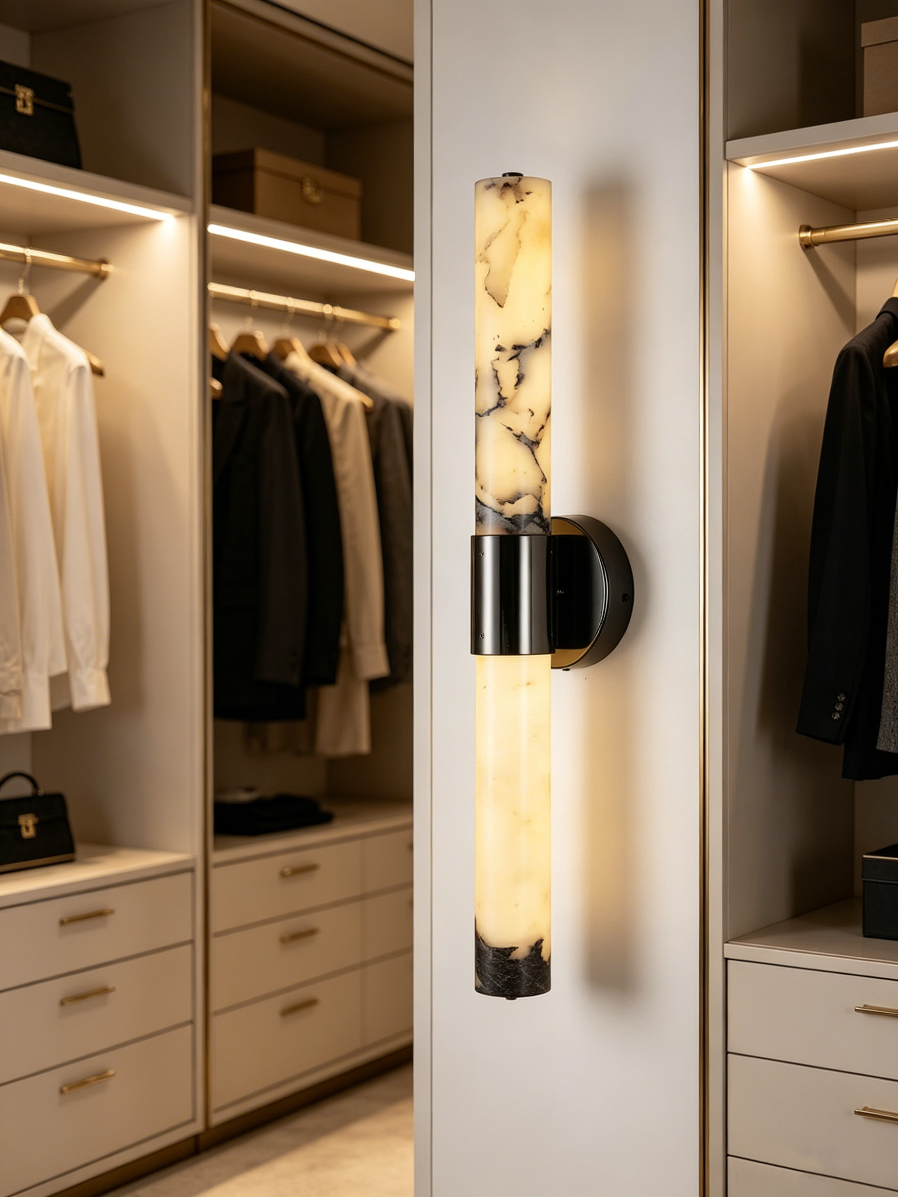 Long Tube Onyx Ambient Wall Light