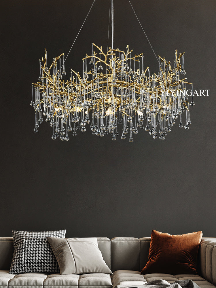 French-style light luxury crystal lamp