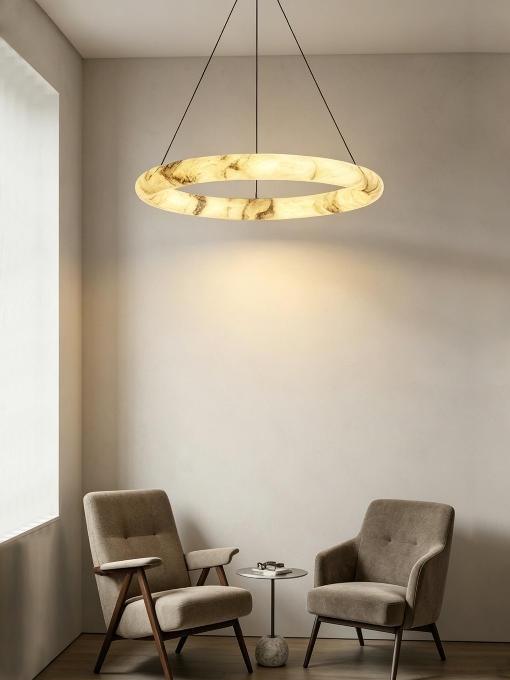 Italian-style light luxury marble hall main light