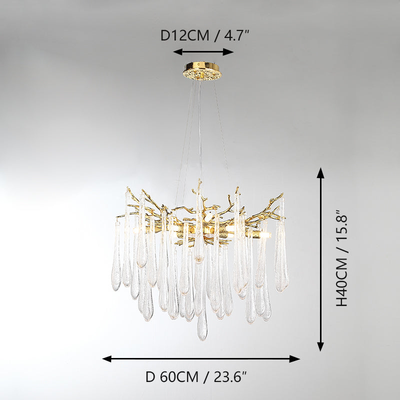 American-style luxurious round crystal chandelier