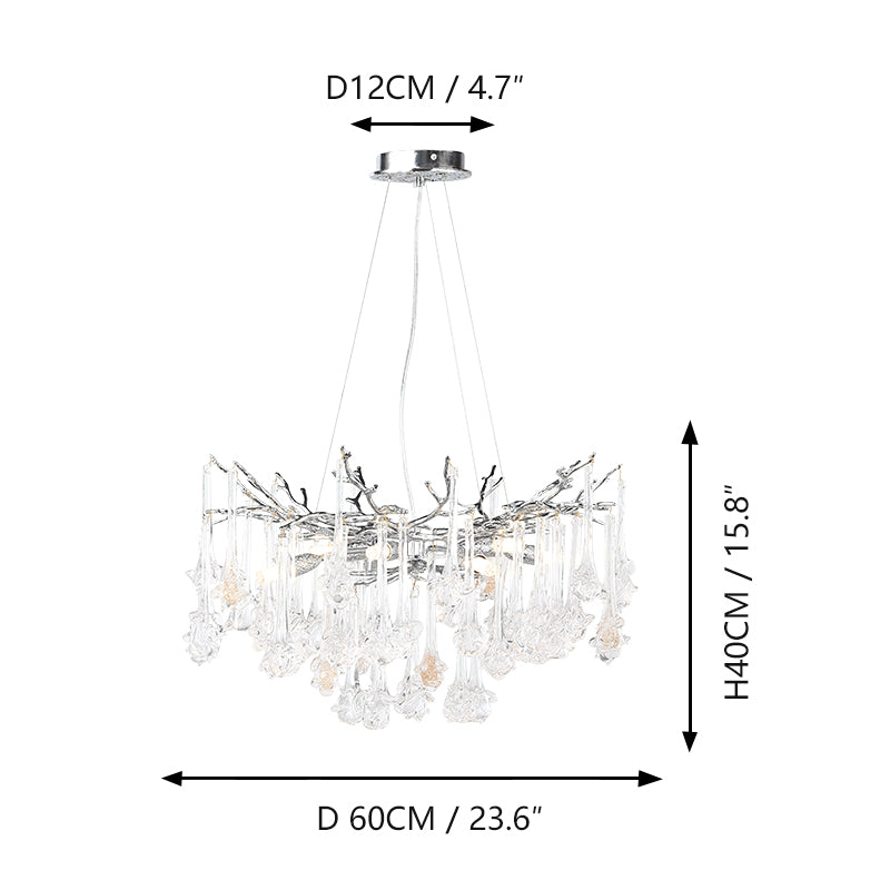 Light luxury art rose chandelier