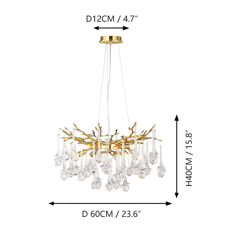 Light luxury art rose chandelier