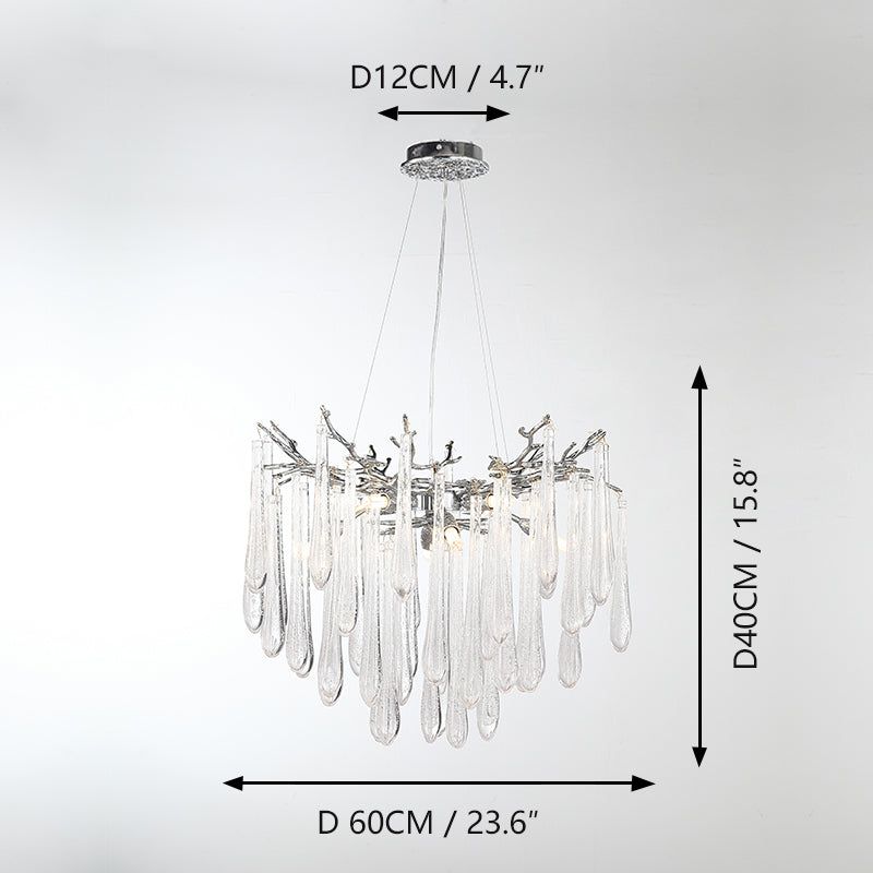 American-style luxurious round crystal chandelier
