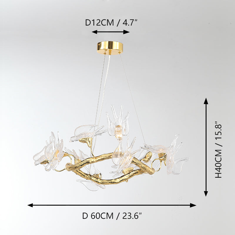 Light luxury and creative swallow chandelier