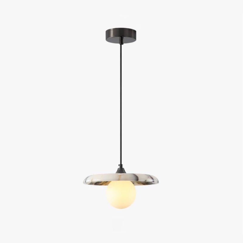 Natural Marble & Glass Pendant Light
