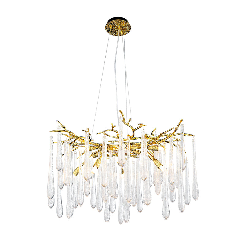 American-style luxurious round crystal chandelier