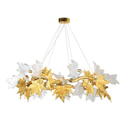 Light luxury restaurant creative maple leaf chandelier